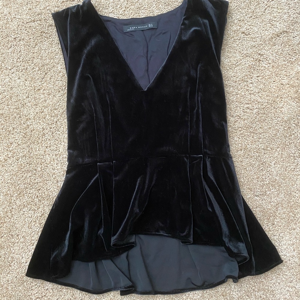 Zara velvet top